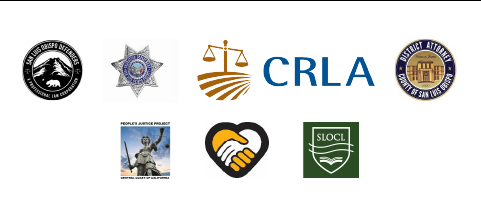 Logos of organizations participating in San Luis Obispo Clean Slate Clinic March 8 2024