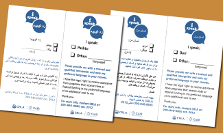 Image of I Speak cards for Dari and Pashto
